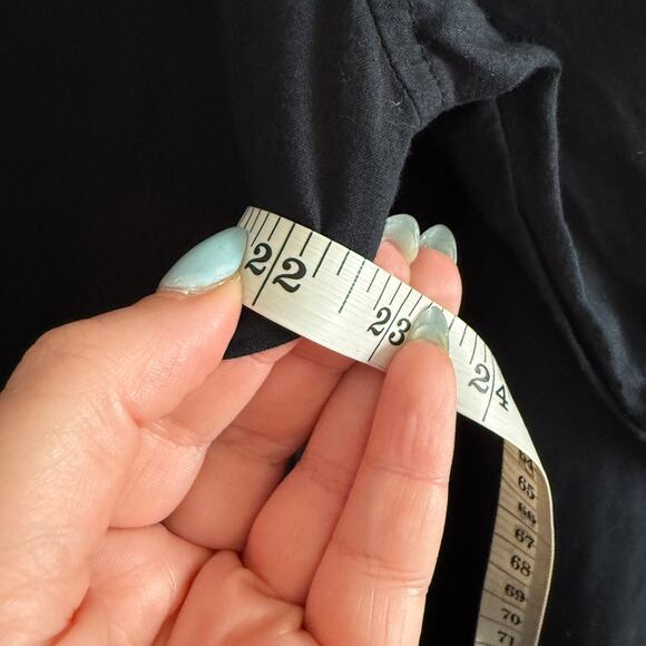 Natural Life | Drew 100% Cotton Button Down Duster Maxi Shirt Dress Black Medium - Picture 9 of 10